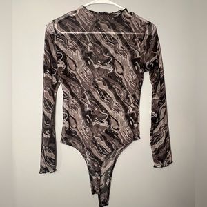 Marble Long sleeve body suit LS